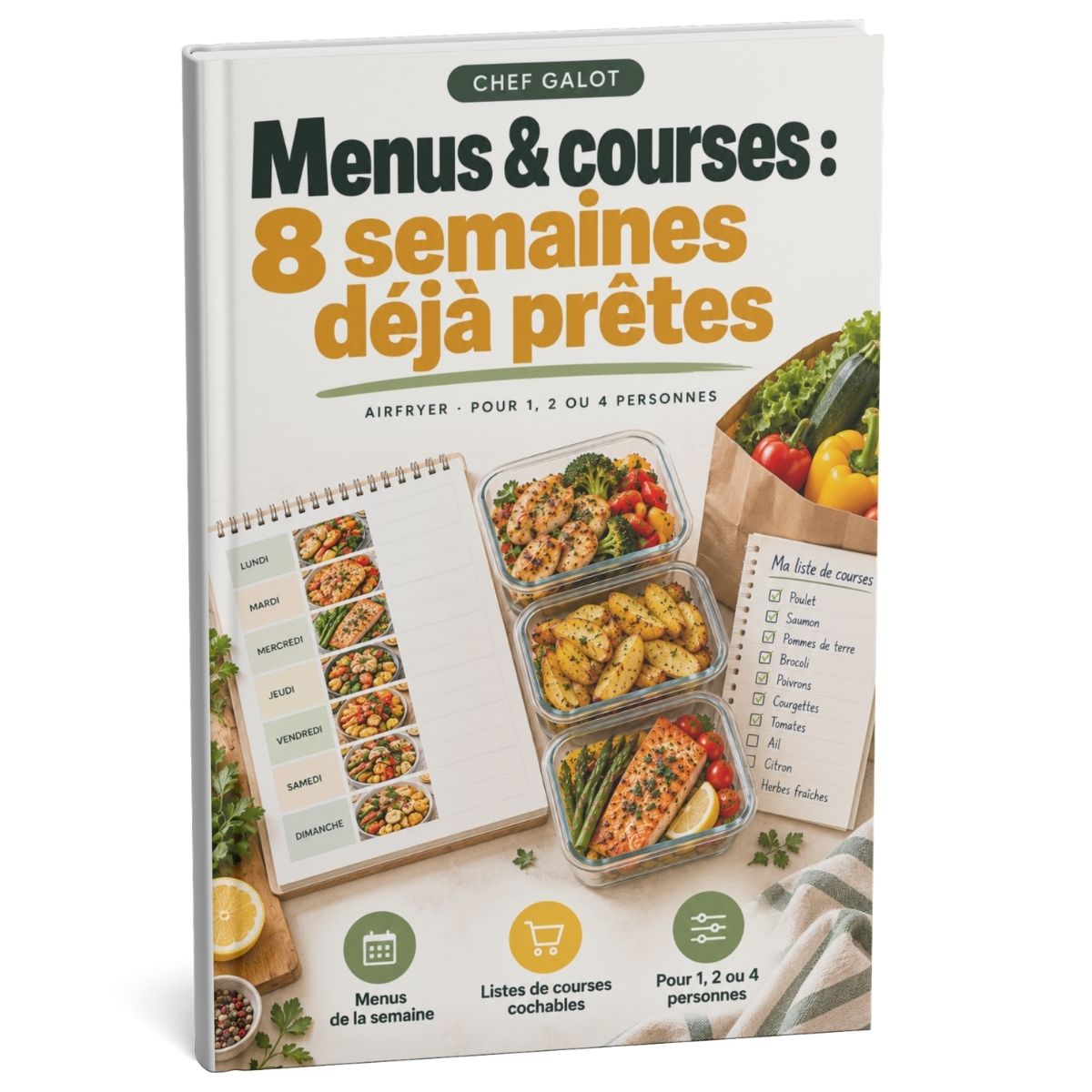 Menu de la semaine & liste de course flexible